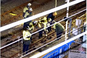 Police, railway officials inspect track